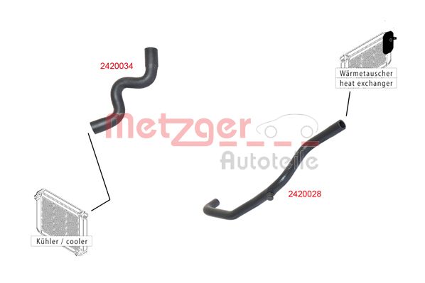METZGER 2420034 Kühlerschlauch